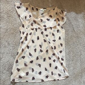 CAbi Sleeveless Top with Leaf Pattern